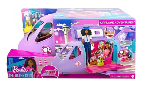 Barbie Adventure Jet con muñeca piloto Hcd49 - Mattel
