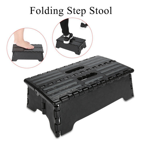 Taburete Plegable Portátil Elderly Step Con Escalera Negra P