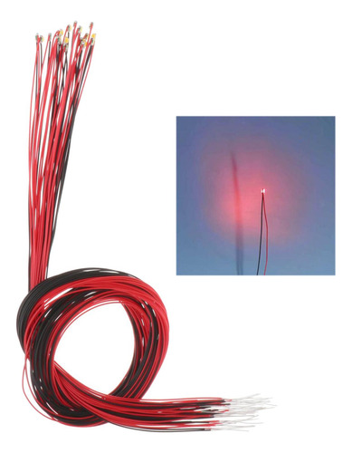 20 Piezas Micro Paisaje Luz Lámpara De Césped Mini Rojo