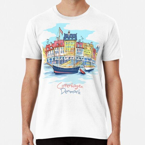 Remera Copenhague, Dinamarca Algodon Premium