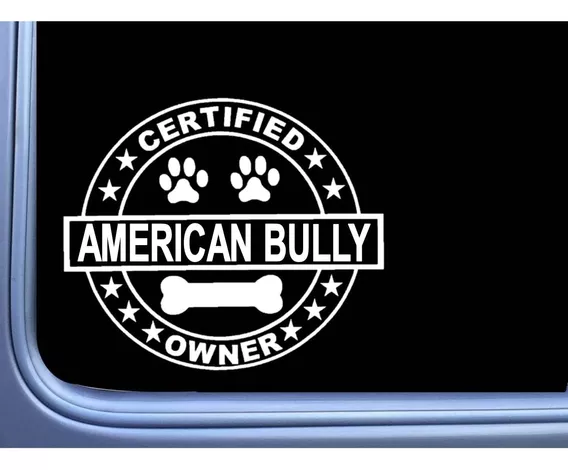 Certified American Bully L256 Perro 6  Calcomanía