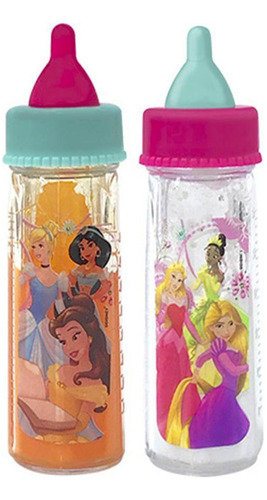 Kit 2 Mamadeira Magica Boneca Leite Suco Brinquedo Princesas