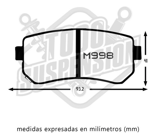 Pastilla De Frenos Trasera Para Sonata 2.0 2001-2006