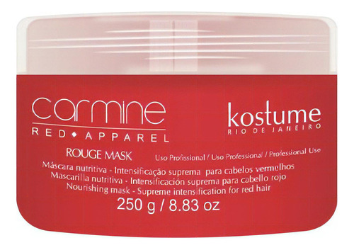 Máscara Intensificación Pelo Rojo Rouge Mask Kostume 250ml