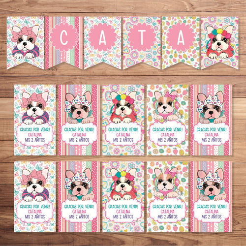 Mini Kit Imprimible Perros Simones Perritos Cumple Deco