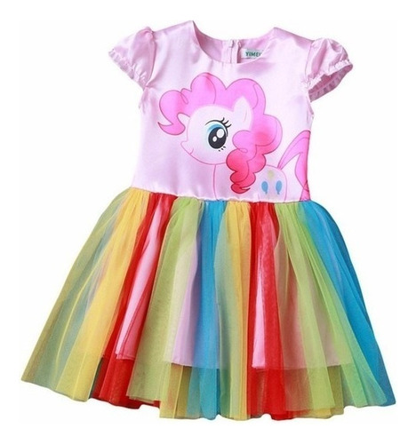 Vestidos De Niña 0531 Verano Princesa Little Rainbow Pony