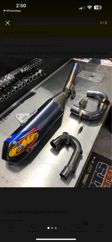 Yamaha Yzf 250 14 15 16 17 Fmf Escape Completo Titanio = Okm