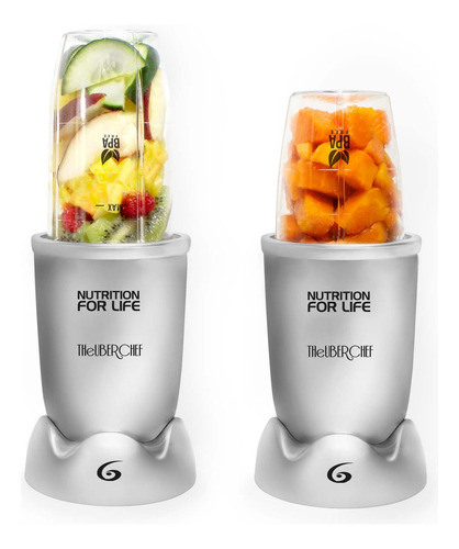 Procesador Alimentos 3 En 1 Nutrition For Life Bpa Free 500w Color Plateado