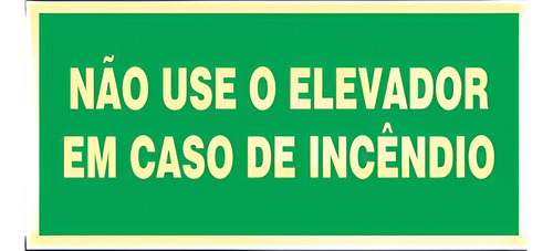 Placa Sinaliz Não Use Elevador Em Caso De Incêndio Foto 13x2