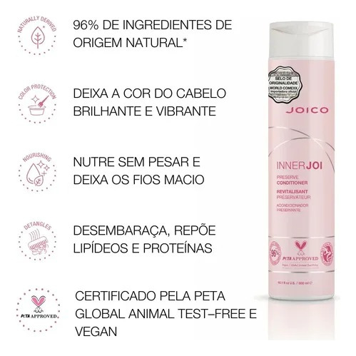 Kit Shampoo E Condicionador Innerjoi Preserve 300ml - Joico