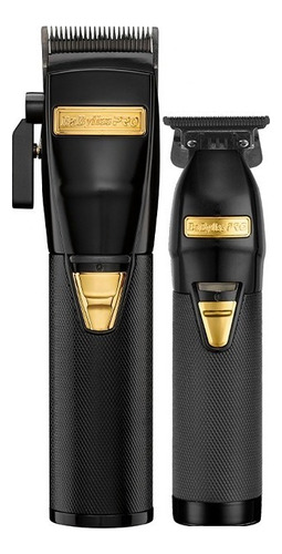 Combo Clipper & Trimmer Black Fx Kbarberblack Color Negro