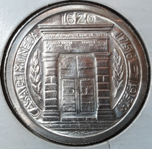 Moneda Colombia 1 Peso Plata 1956 - Casa De La Moneda