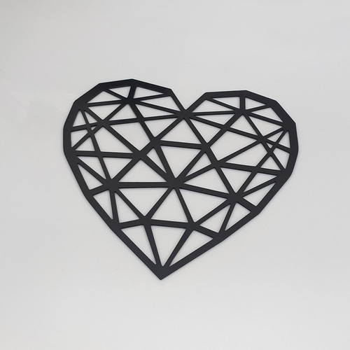 Figura Geométrica Decorativa En Mdf Corazón A