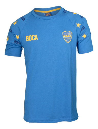 Remera Boca Juniors Hombre Estampa Hombros Licencia Oficial!