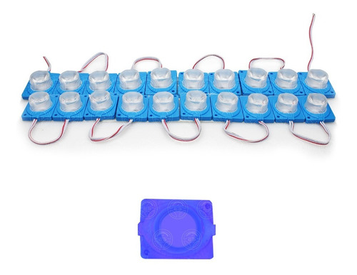20 Modulos De 1 Hiper Led Encapsulado Lupa 12v 1.5w F1 Luz Azul