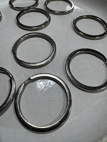 Argolla Plana 30 Mm Sin Cadena Para Llaveros X 250 Unides Color Níquel