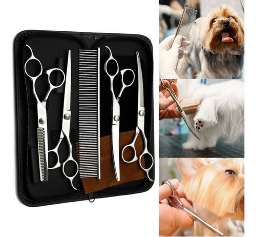 Kit Tijeras Para Mascotas, Peluquería Canina Grooming   