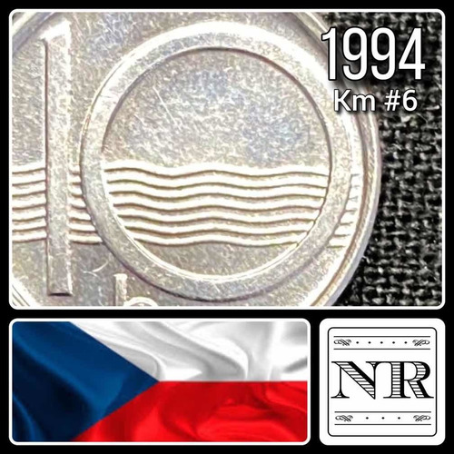Republica Checa - 10 Haleru - Año 1994- Km #6 - Ondas Rio :