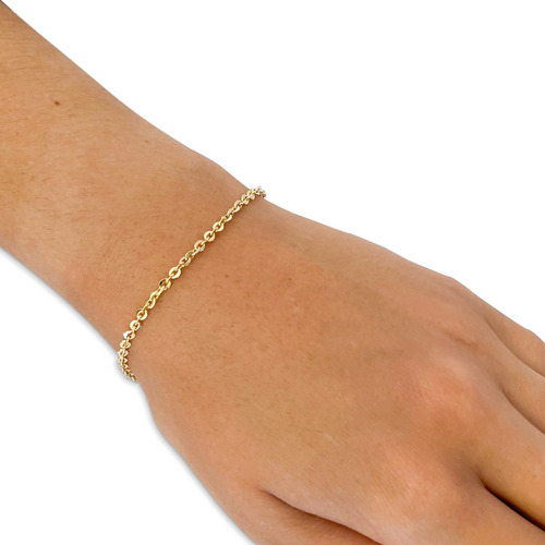 Pulseira Bailarina Em Ouro 18k Bracelete Feminino Comprimento 18 Cm Cor Amarelo Diâmetro 0 Cm