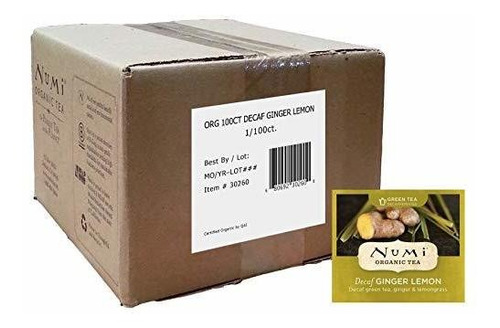 Numi Orgánica Té Descafeinado Jengibre Limón, Box 100 Conde 