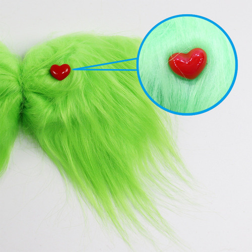 Pinzas Para El Pelo Borrosas Verdes Para El Árbol De Navidad