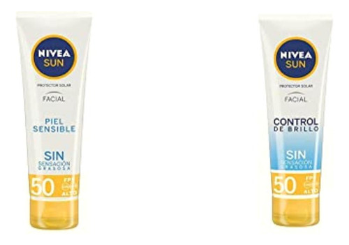 Nivea Sun Protector Solar Facial Piel Sensible Fps 50 +