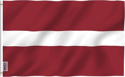 Bandera De Anley, Letonia De Poliéster Para Colgar 3x5ft