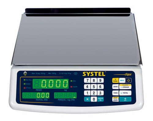 Imagen 2 de 7 de Balanza Comercial Digital Systel Clipse 31kg 100v/240v