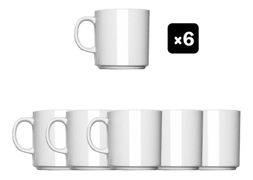 Set X 6 Taza De Te Porcelana Tsuji D+m Bazar