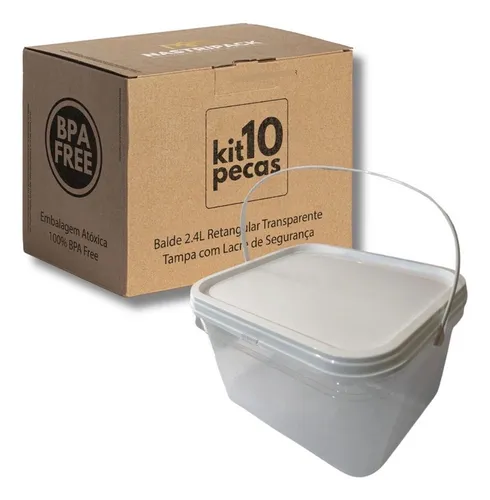 comprar Balde Mantimentos Plastico 10 Pçs