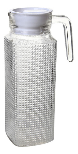 Jarra De Vidro Com Tampa Garrafa Para Geladeira 1l