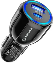 Comprar Cargador Auto Usb Celular + Usb Tipo C Con Tecnologia Dehuka Super Rapido Universal Proteccion Multifuncional Usb 3.0 Puertos 2 Compatibilidad Dispositivos Simultaneos Tablets Fast Charging