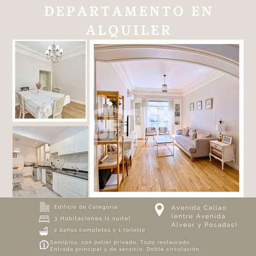 Departamento Semipiso  En Alq. Temporario En Recoleta, Capital Federal, Buenos Aires