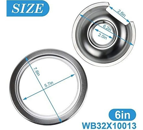 Juego De 4 Tapetes Cromados Wb32x10013 & Wb32x10012 Para