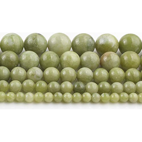 Abalorios Redondos De Jade Verde De China De 6 Mm, Pied...