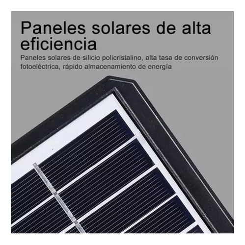 Lámpara Solar Exterior Con Luces Led Sensor De Movimiento Estructura Azul