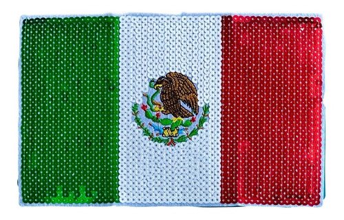 Parche Bandera De México De Lentejuela Tamaño Grande