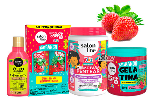 Kit Tratamento Completo Morango Salon Line Kids Todecacho