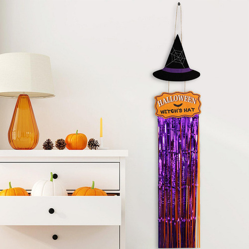 Letrero Colgante De Halloween, Decoración Sombrero De Bruja