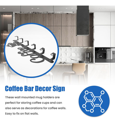 A Soporte Para Tazas De Café Montado En La Pared, Letrero