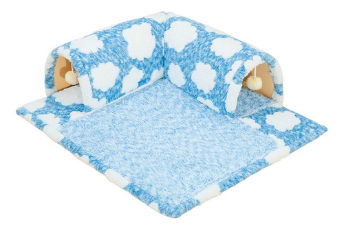 TĂșnel De Gato Y Cama Juguete Interactivo Con Talla L Azul