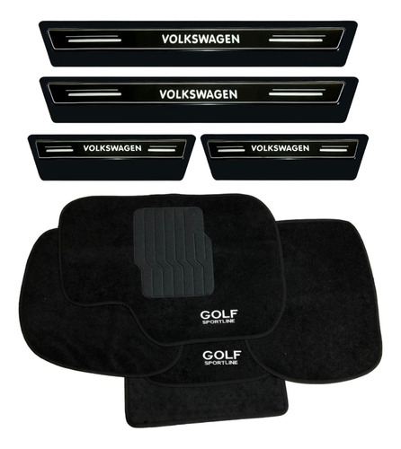 Kit Soleira Porta Tapete Carpete Golf Sportline 2008 A 2012