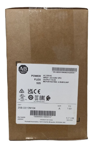 Allen-bradley 25b-d010n104 Powerflex 4.0kw/5.0hp
