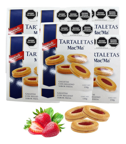 Galletas Tartaleta Fresa 3 Pz 150 G Mac Ma