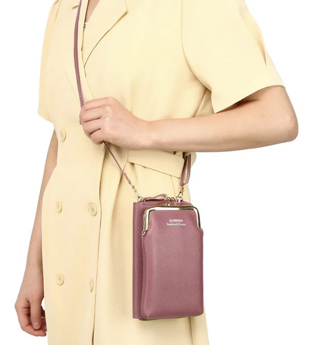 Monedero Largo For Mujer Con Mini Bolsa Pequeña De Color Ca