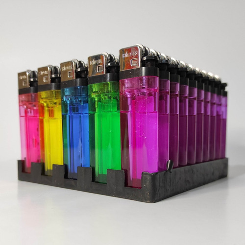Kit Caja 25 Encendedores Transparentes Oferta Mayorista/Venta al por Menor