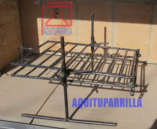 Imagen 2 de 5 de Parrilla Portatil De Malla Enlozada Asador Regulable 360°