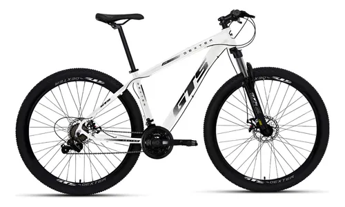Bicicleta Aro 29 Gts Dexter 24 Marchas Freio A Disco Cor Branco C...