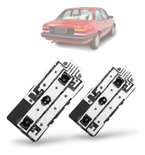 Par Circuito Soquete Lanterna Traseira Chevette 1983 A 1994