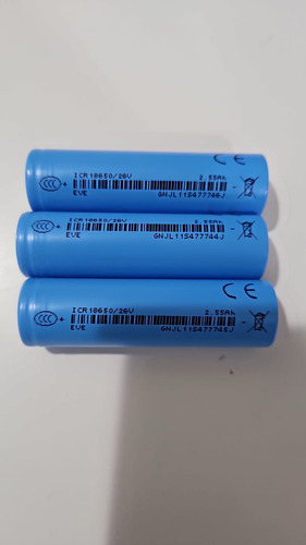 Celula 18650 2600mah 3c Eve Novas Kit Com 5